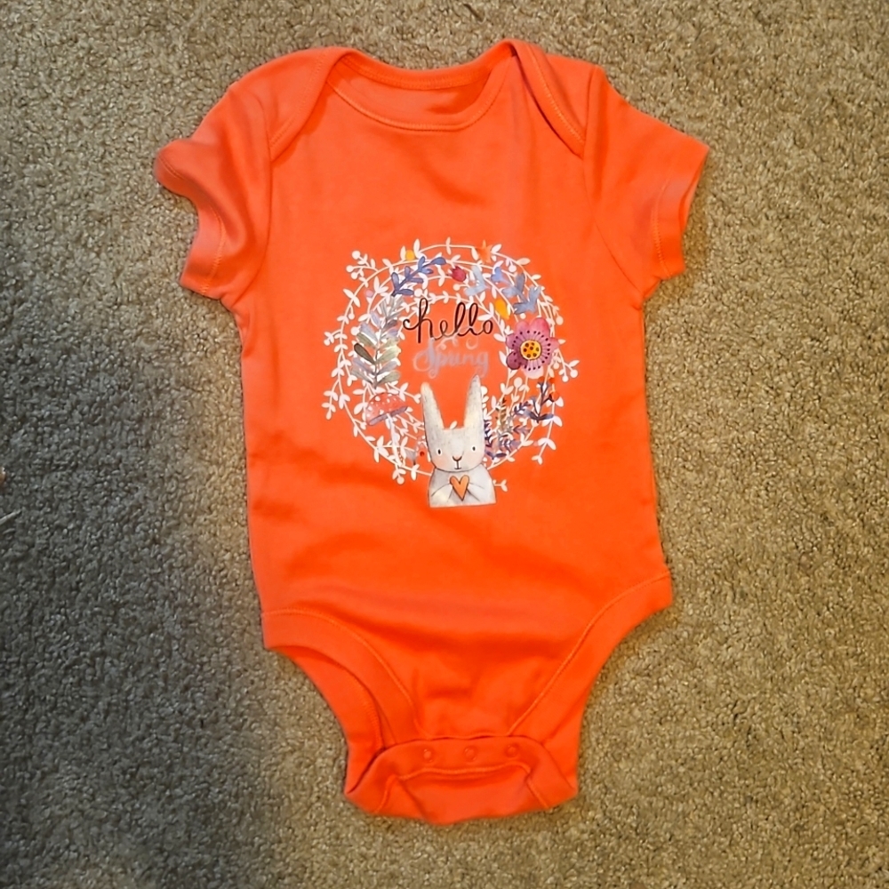 Old Navy Hello Spring Coral Onesie